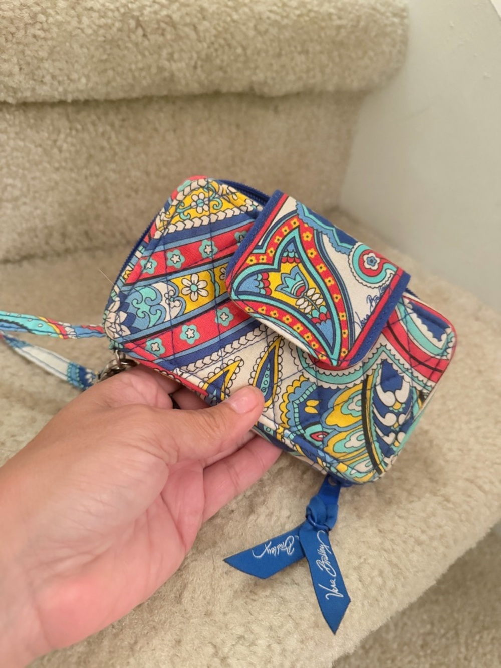 Colorful Paisley Wristlet Wallet - Blue Multi Vera Bradley